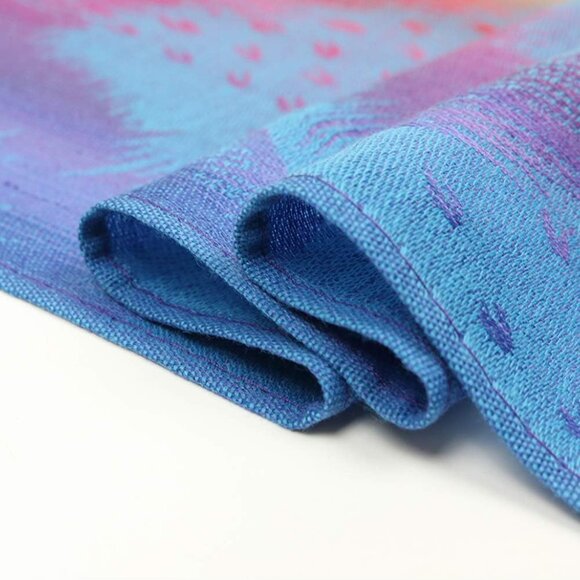 Colorful flowers Jacquard cotton pashmina Women Wrap Shawl tassels Scarves - Picture 6 of 7